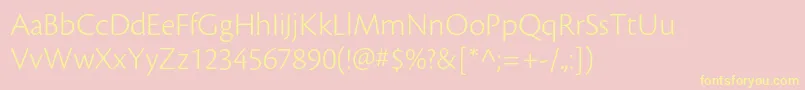 CronosproLt Font – Yellow Fonts on Pink Background