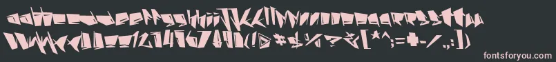 Stab Font – Pink Fonts on Black Background