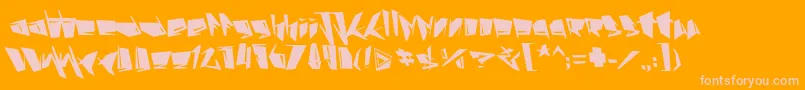 Stab Font – Pink Fonts on Orange Background