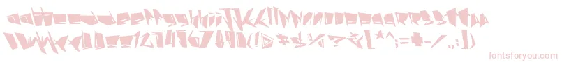 フォントStab – 白い背景にピンクのフォント