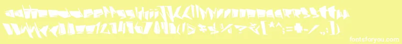 Stab Font – White Fonts on Yellow Background