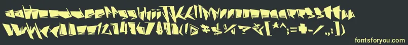 Stab-fontti – keltaiset fontit mustalla taustalla