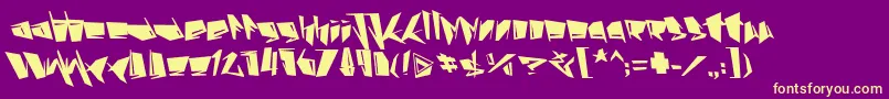 Stab Font – Yellow Fonts on Purple Background