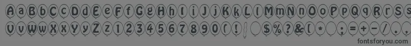 SpBallonItalicDb Font – Black Fonts on Gray Background