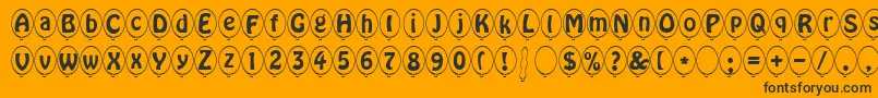 SpBallonItalicDb Font – Black Fonts on Orange Background