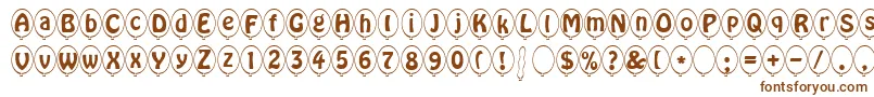 SpBallonItalicDb Font – Brown Fonts on White Background