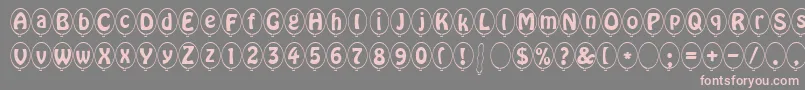 Шрифт SpBallonItalicDb – розовые шрифты на сером фоне