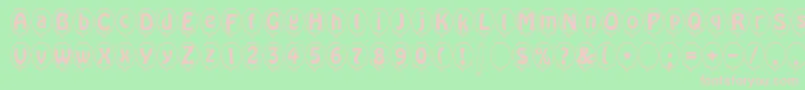 SpBallonItalicDb Font – Pink Fonts on Green Background