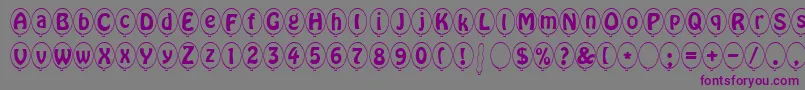 SpBallonItalicDb-Schriftart – Violette Schriften auf grauem Hintergrund