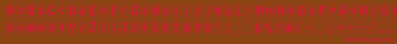 SpBallonItalicDb Font – Red Fonts on Brown Background