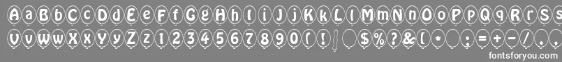 SpBallonItalicDb Font – White Fonts on Gray Background