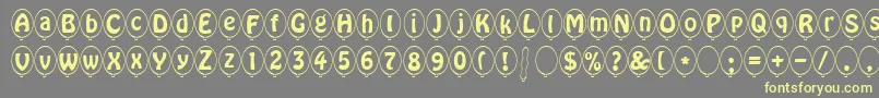 SpBallonItalicDb Font – Yellow Fonts on Gray Background