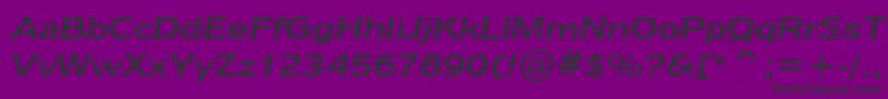 NewtextRegularItalicBt Font – Black Fonts on Purple Background