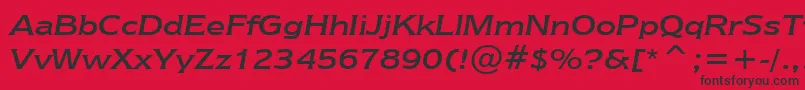 NewtextRegularItalicBt Font – Black Fonts on Red Background