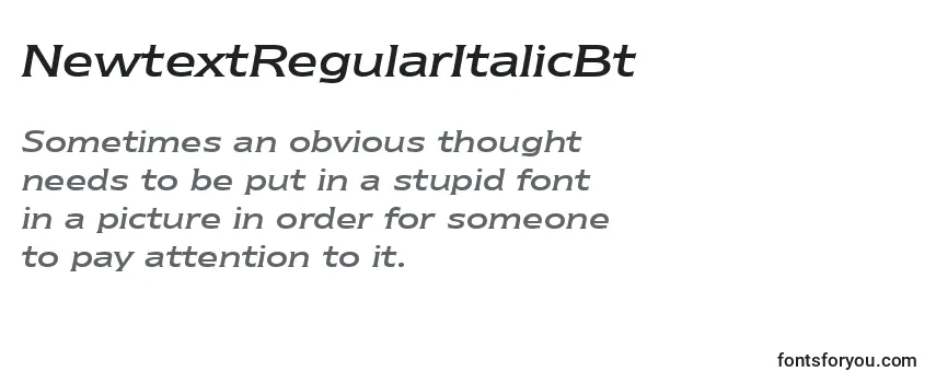 NewtextRegularItalicBt-fontti