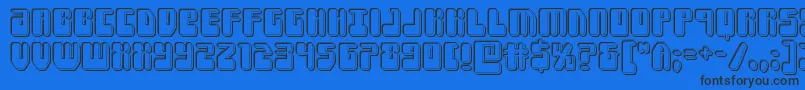 Forcemajeureengrave Font – Black Fonts on Blue Background