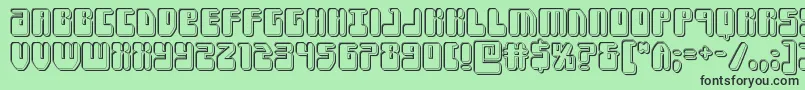 Forcemajeureengrave Font – Black Fonts on Green Background