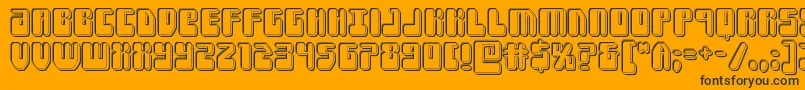 Forcemajeureengrave Font – Black Fonts on Orange Background