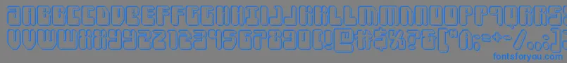 Forcemajeureengrave Font – Blue Fonts on Gray Background