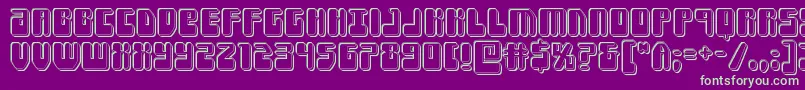 Forcemajeureengrave Font – Green Fonts on Purple Background