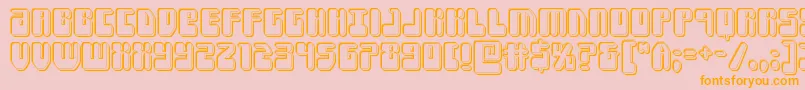 Forcemajeureengrave Font – Orange Fonts on Pink Background