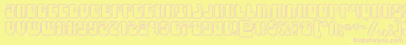 Forcemajeureengrave Font – Pink Fonts on Yellow Background