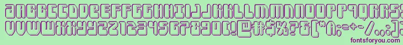 Forcemajeureengrave Font – Purple Fonts on Green Background