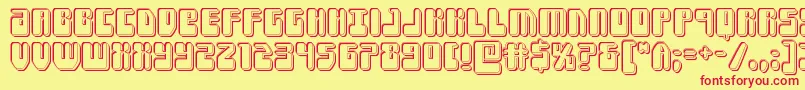 Forcemajeureengrave Font – Red Fonts on Yellow Background