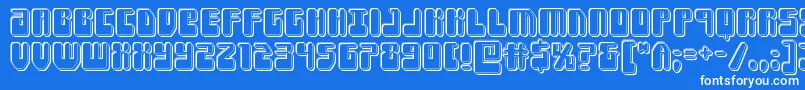 Forcemajeureengrave Font – White Fonts on Blue Background