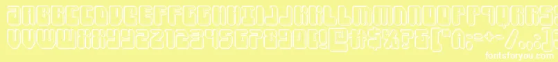 Forcemajeureengrave Font – White Fonts on Yellow Background