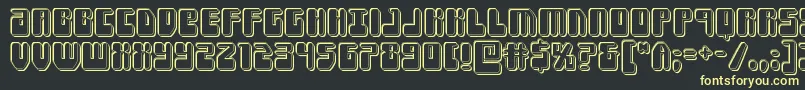 Forcemajeureengrave Font – Yellow Fonts on Black Background