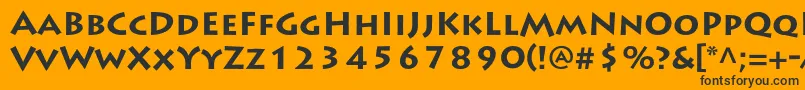 LithosproBold Font – Black Fonts on Orange Background