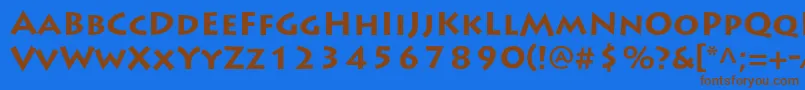 Шрифт LithosproBold – коричневые шрифты на синем фоне