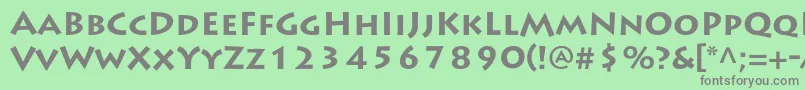 LithosproBold Font – Gray Fonts on Green Background