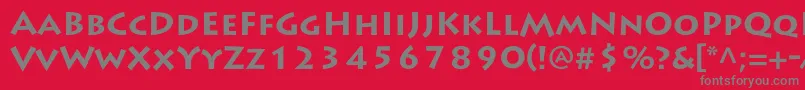 LithosproBold Font – Gray Fonts on Red Background