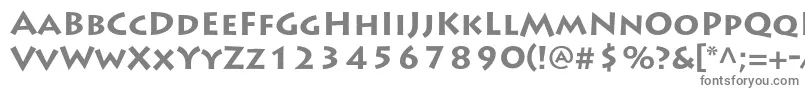 LithosproBold-fontti – harmaat kirjasimet valkoisella taustalla