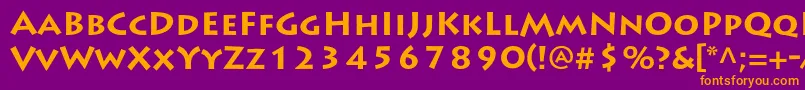 LithosproBold Font – Orange Fonts on Purple Background