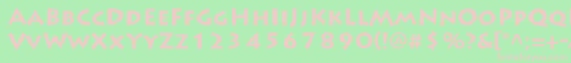 Шрифт LithosproBold – розовые шрифты на зелёном фоне
