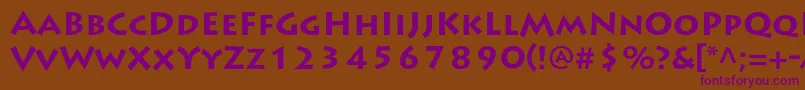 LithosproBold Font – Purple Fonts on Brown Background