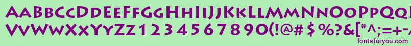 LithosproBold Font – Purple Fonts on Green Background