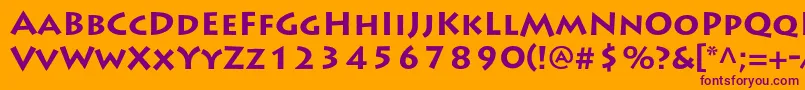 LithosproBold Font – Purple Fonts on Orange Background