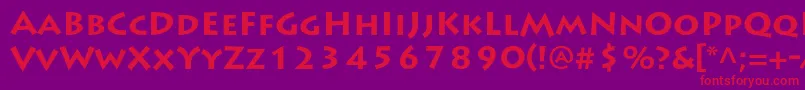 LithosproBold Font – Red Fonts on Purple Background