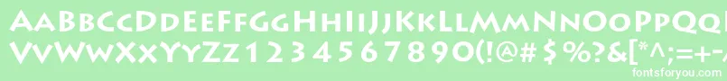 LithosproBold Font – White Fonts on Green Background