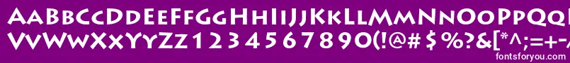 フォントLithosproBold – 紫の背景に白い文字