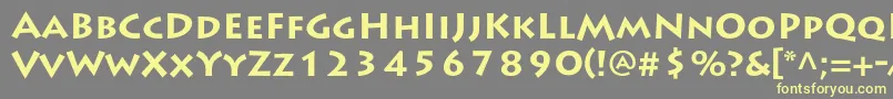 LithosproBold Font – Yellow Fonts on Gray Background