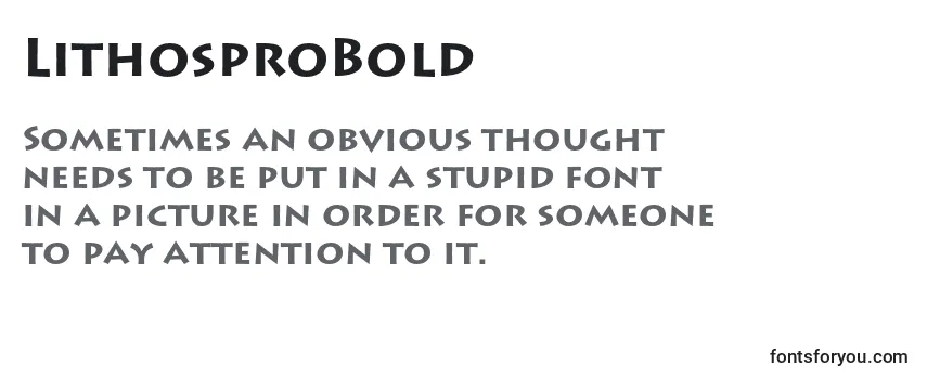 LithosproBold-fontti