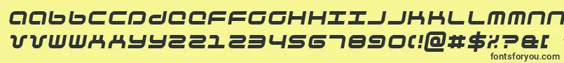 Шрифт PhuturaItalic – чёрные шрифты на жёлтом фоне