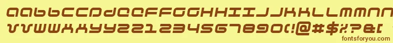 PhuturaItalic-fontti – ruskeat fontit keltaisella taustalla