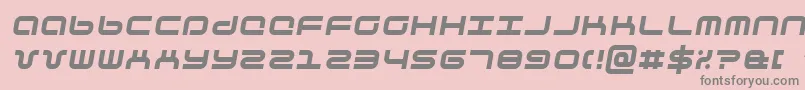 PhuturaItalic-fontti – harmaat kirjasimet vaaleanpunaisella taustalla