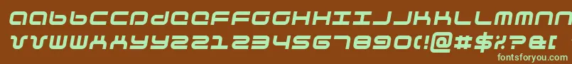 PhuturaItalic-fontti – vihreät fontit ruskealla taustalla